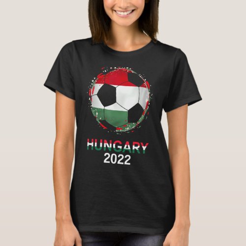 Hungary Flag 2022 Supporter Hungarian Soccer Team  T_Shirt