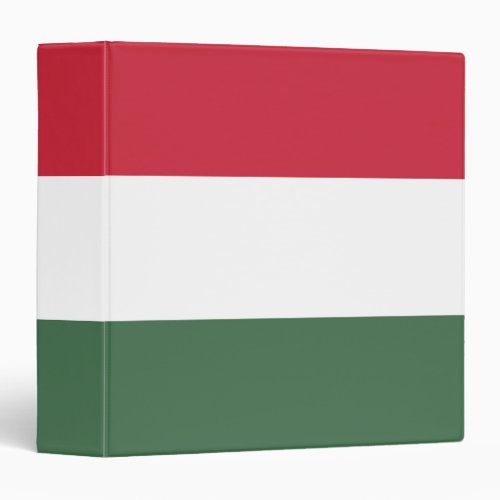 Hungary Flag 3 Ring Binder