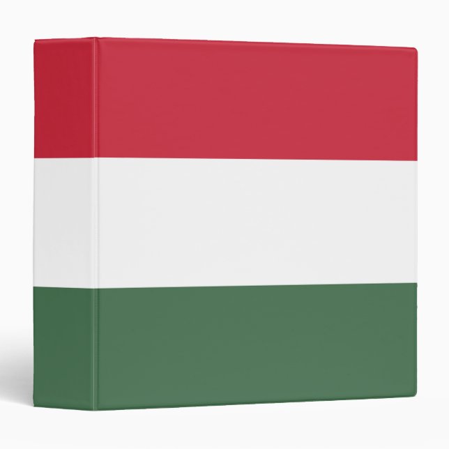 Hungary Flag 3 Ring Binder (Front/Spine)