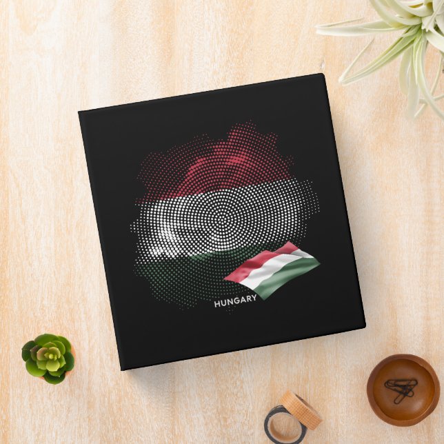 Hungary flag 3 ring binder (In Situ)