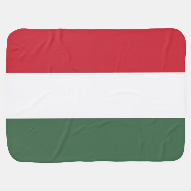 Hungary Flag Baby Blanket (Horizontal)