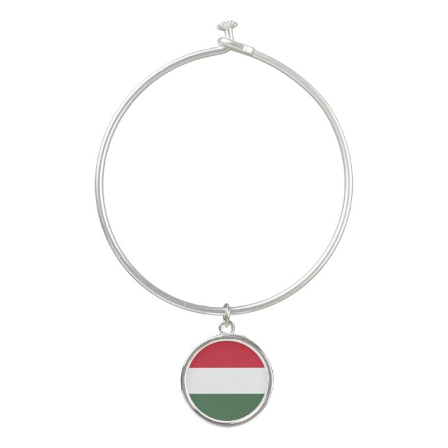 Hungary Flag Bangle Bracelet (Front)