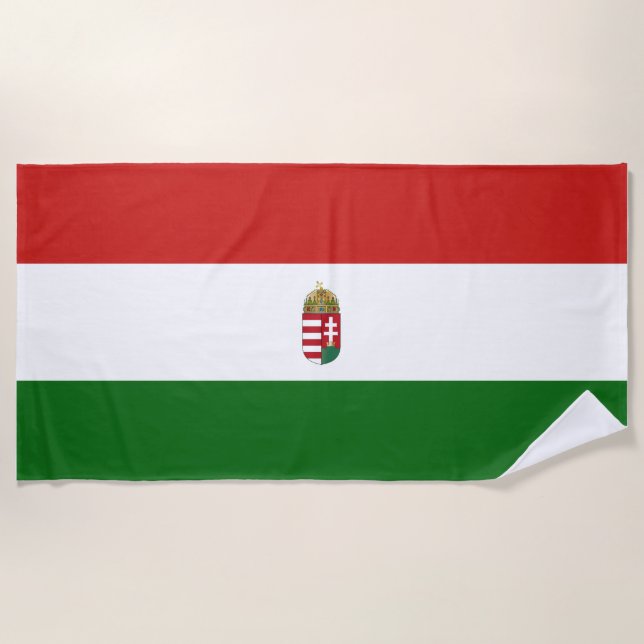  Hungary flag  Beach Towel (Front)