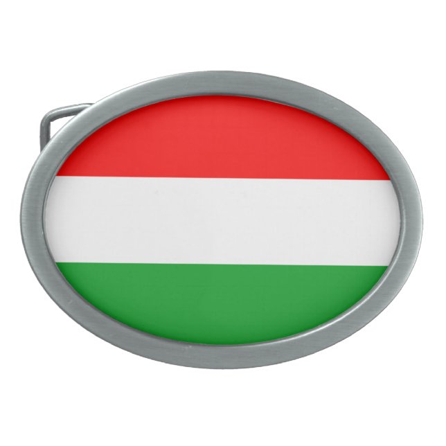 Hungary Flag Belt Buckle (Front)
