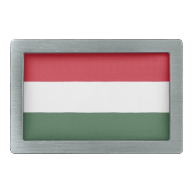 Hungary Flag Belt Buckle (Front)