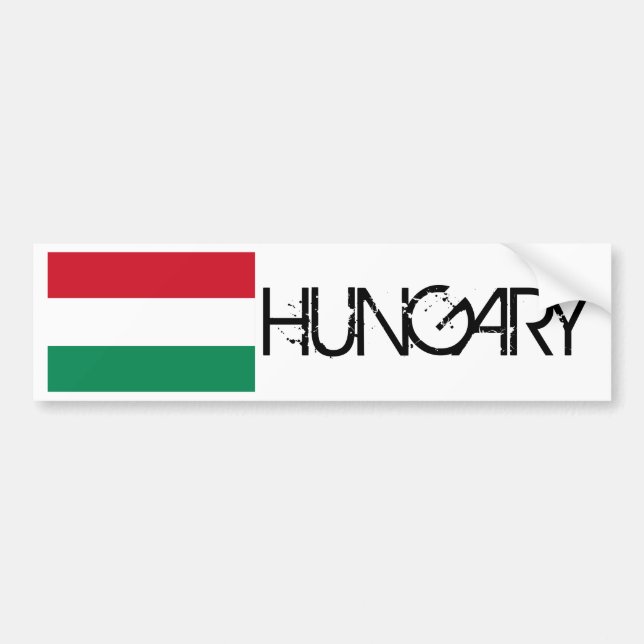 Hungary Flag Bumper Sticker (Front)