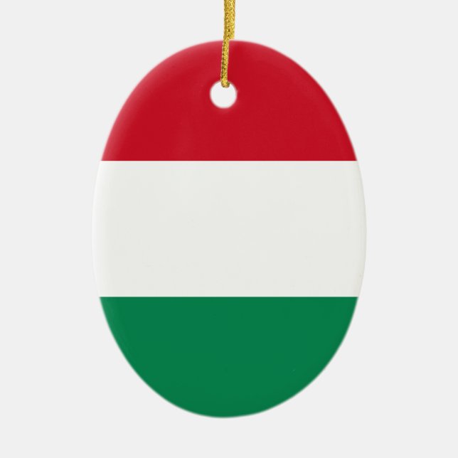 Hungary Flag Ceramic Ornament (Front)