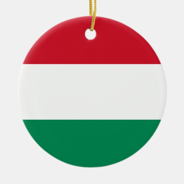 Hungary flag  ceramic ornament (Front)