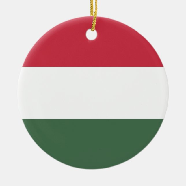 Hungary flag ceramic ornament (Front)