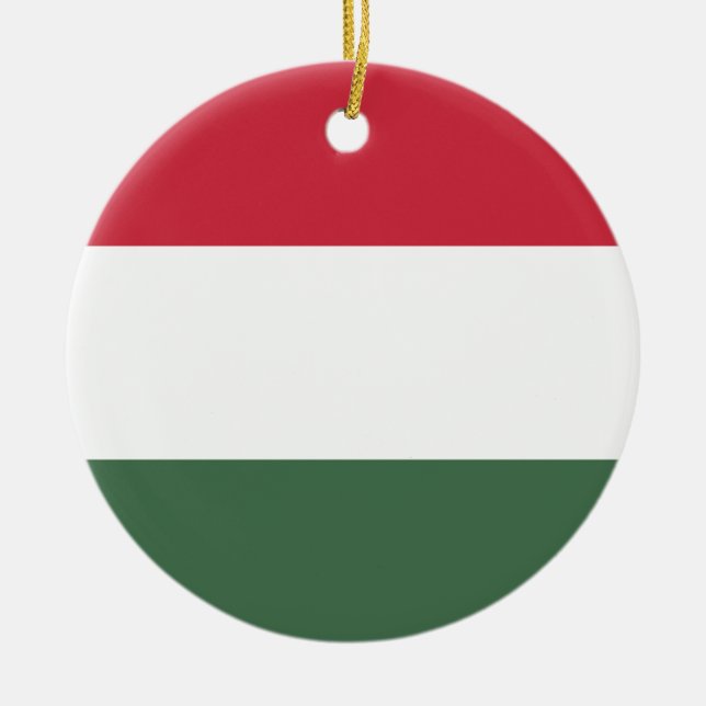 Hungary Flag Ceramic Ornament (Front)