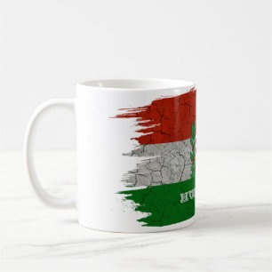 Hungary Flag Cracked Grunge Mug