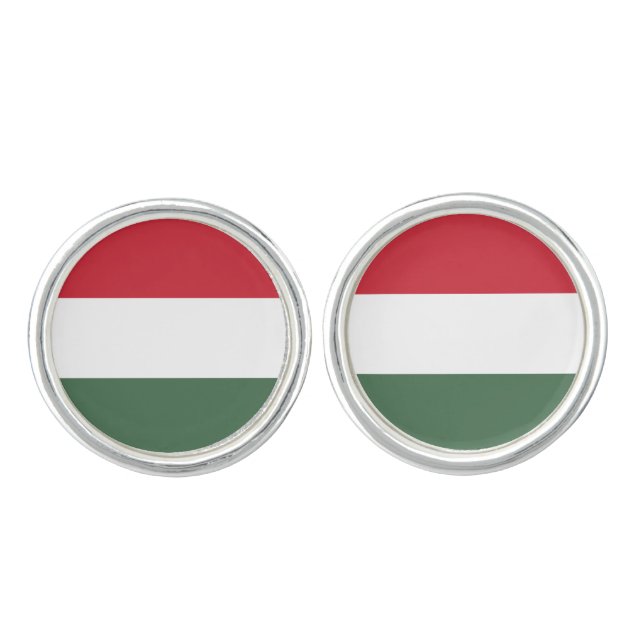 Hungary Flag Cufflinks (Front)