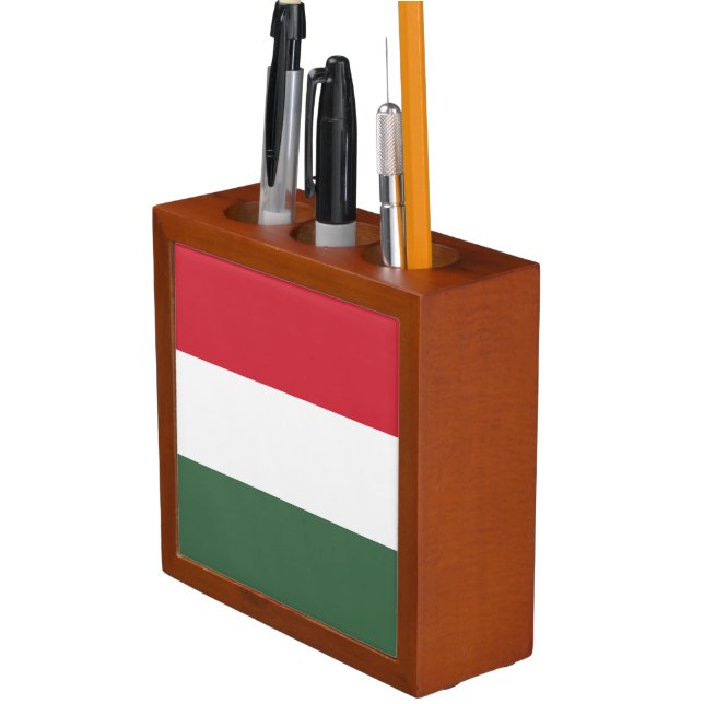 Hungary Flag Desk Organizer (In Situ)