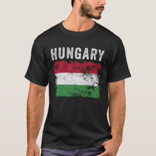 Hungary Flag Distressed  Men Women Kids  Hungarian T-Shirt