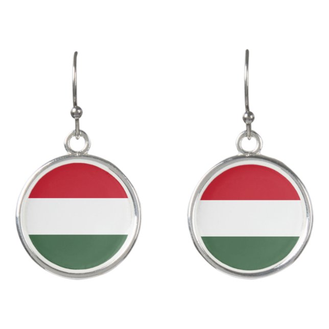 Hungary Flag Earrings (Front)