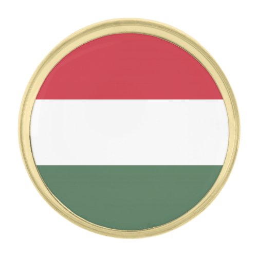 Hungary Flag Gold Finish Lapel Pin