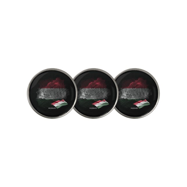Hungary flag golf ball marker (3 Up)