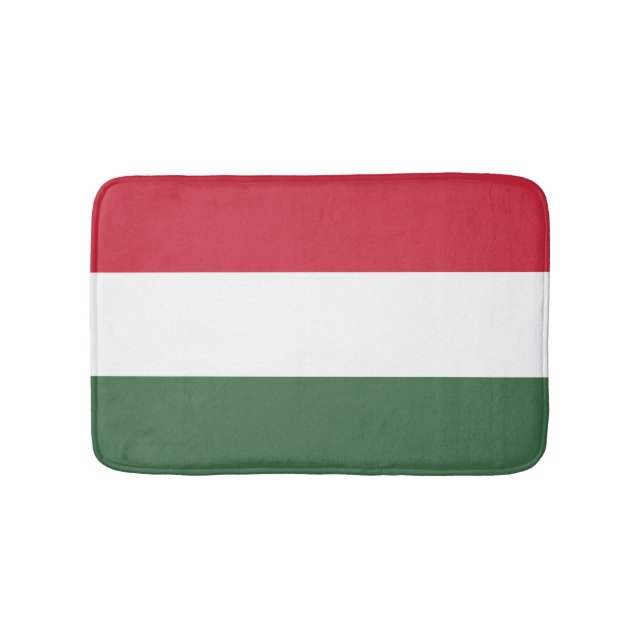 Hungary Flag Hungarian Patriotic Bath Mat (Front)