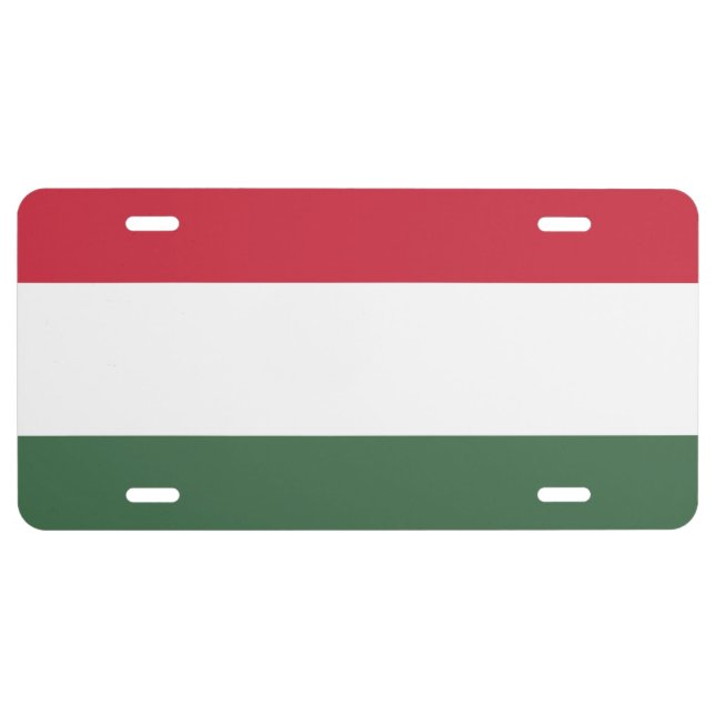 Hungary Flag Hungarian Patriotic License Plate (Front)