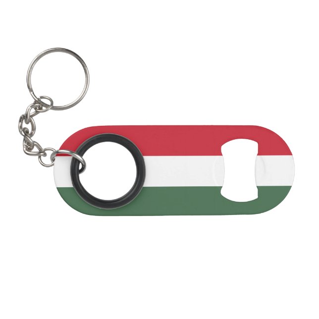 Hungary Flag Keychain Bottle Opener (Front (Horizontal))