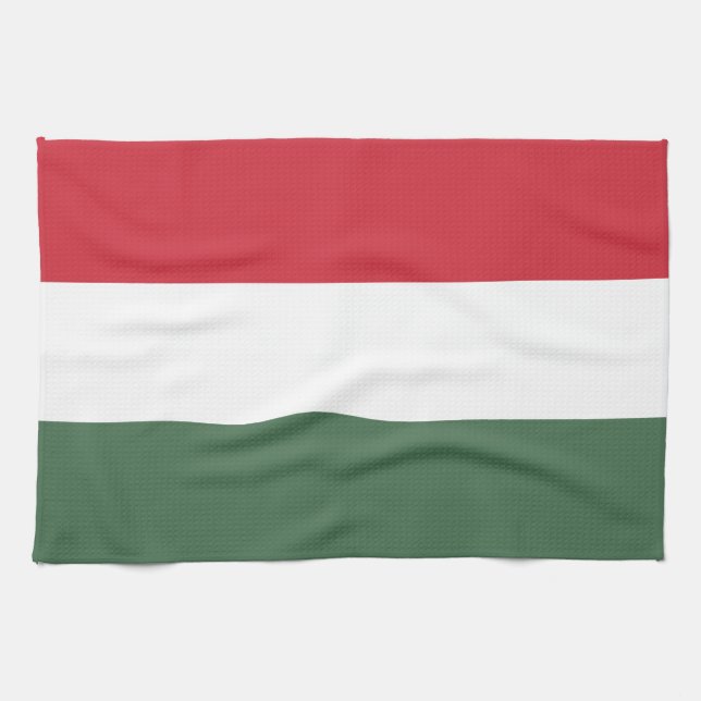 Hungary Flag Kitchen Towel (Horizontal)