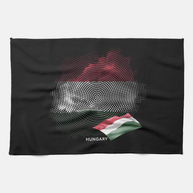 Hungary flag kitchen towel (Horizontal)
