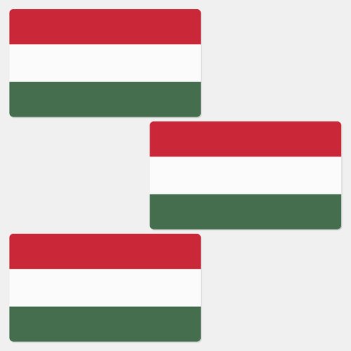 Hungary Flag Labels