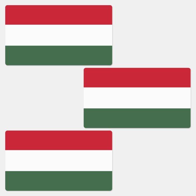 Hungary Flag Labels (Group)