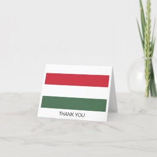 Hungary Flag Letterpress Thank You Card