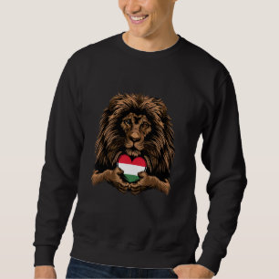 Hungary Flag Lion Heart Hungarian Pride Hungarian  Sweatshirt
