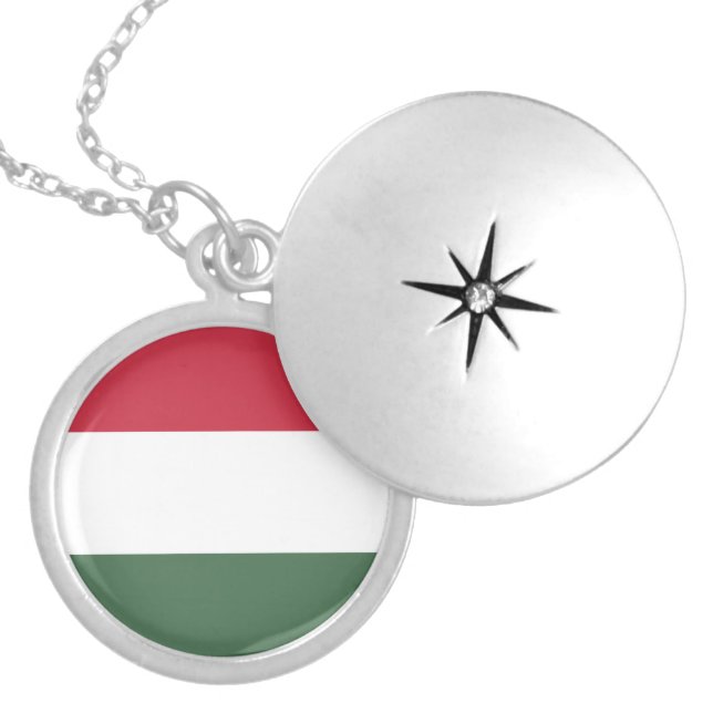 Hungary flag locket necklace (Front)