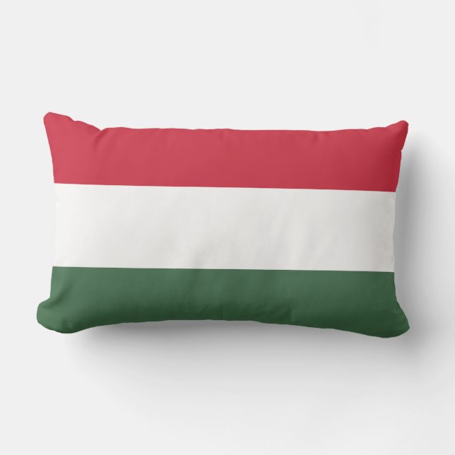 Hungary Flag Lumbar Pillow (Front)