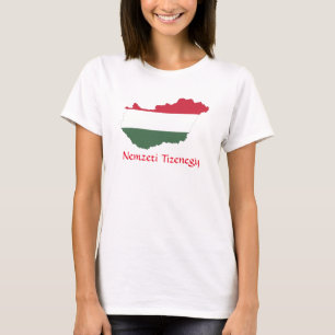 Hungary Flag Map Nemzeti Tizenegy T-Shirt
