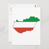 Hungary flag map postcard | Zazzle