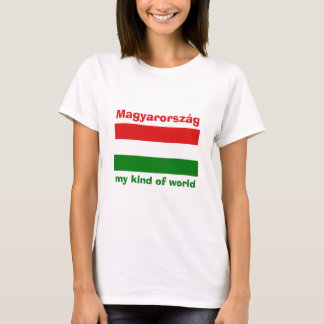 Hungary Flag + Map + Text T-Shirt