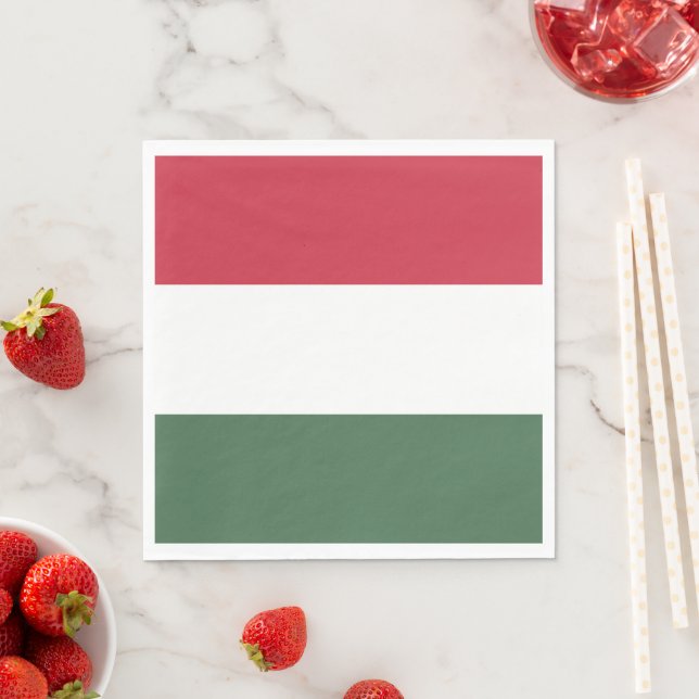 Hungary flag napkins (Insitu)