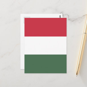 Hungary flag postcard