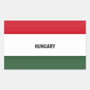 Hungary Flag Rectangular Sticker