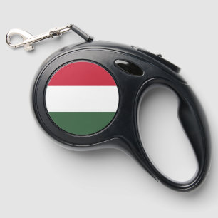 Hungary flag retractable pet leash 
