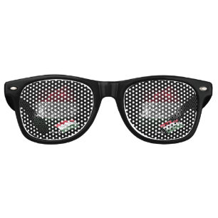 Hungary flag retro sunglasses
