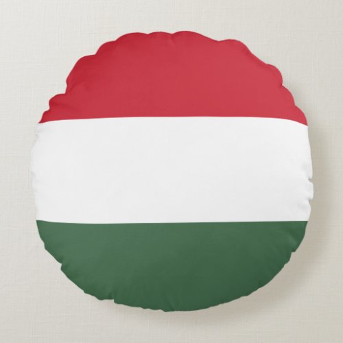 Hungary Flag Round Pillow