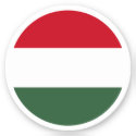 Hungary Flag Round Sticker