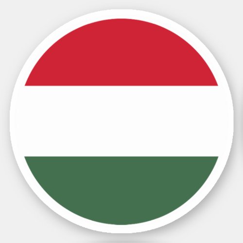 Hungary Flag Round Sticker