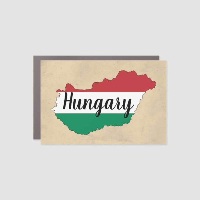 Hungary Flag Silhouette  Car Magnet (Front)