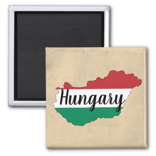 Hungary Flag Silhouette Magnet