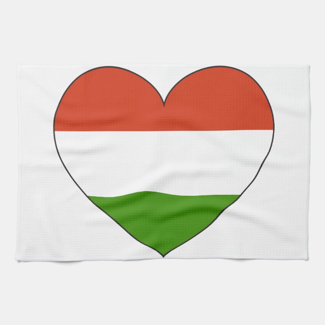 Hungary Flag Simple Towel (Horizontal)