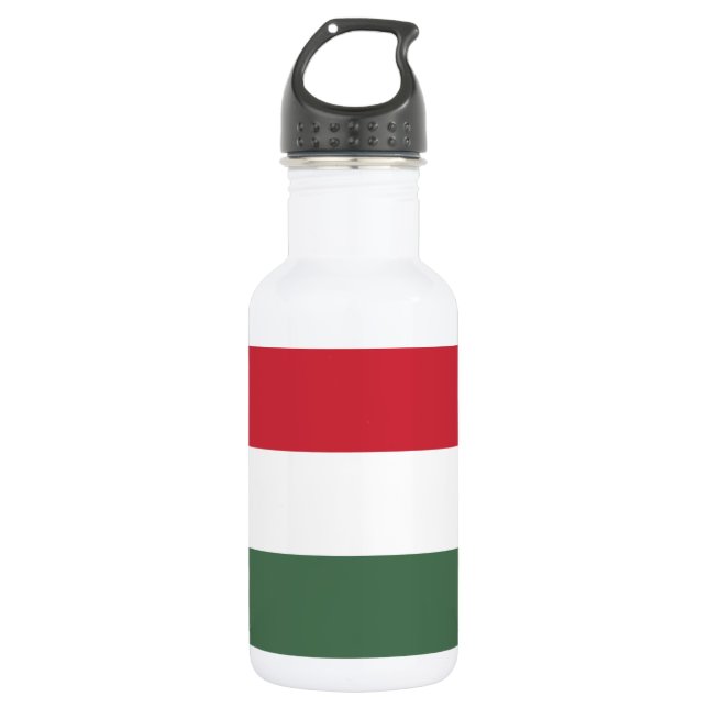 Hungary Flag Stainless Steel Water Bottle (Front)