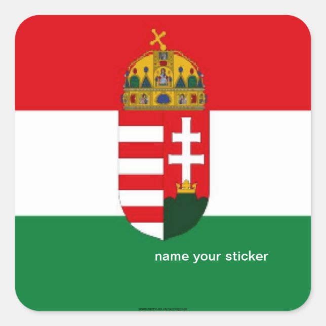 Hungary flag sticker (Front)