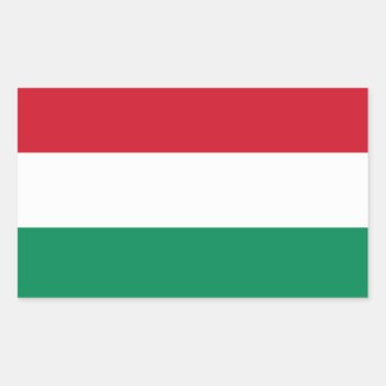Hungary Flag Stickers* Rectangular Sticker by Azorean at Zazzle