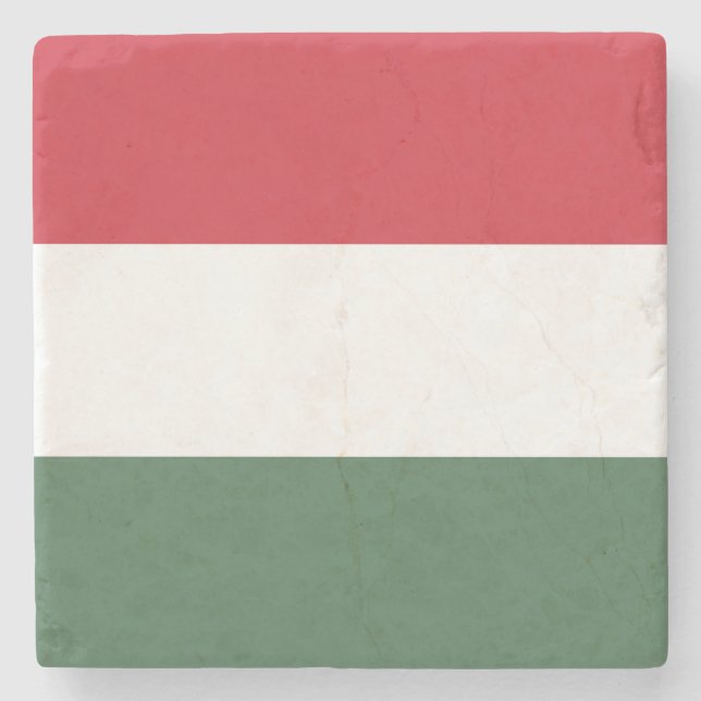 Hungary Flag Stone Coaster (Front)